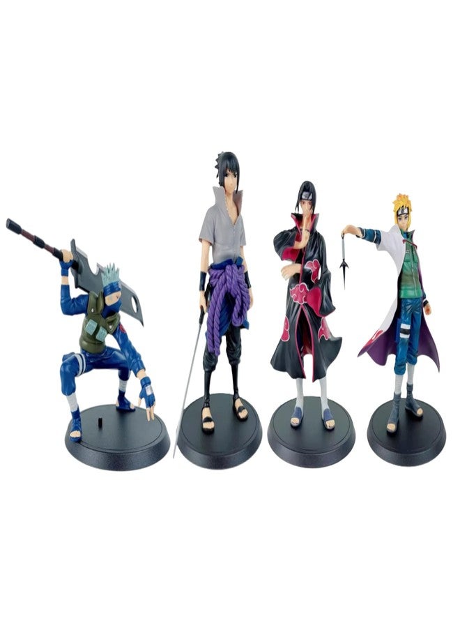 AUGEN Naruto Set of 4 - K Action Figure Limited Edition for Car Dashboard, Decoration, Cake, Office Desk & Study Table (20cm)(Pack of 4) - Image 1